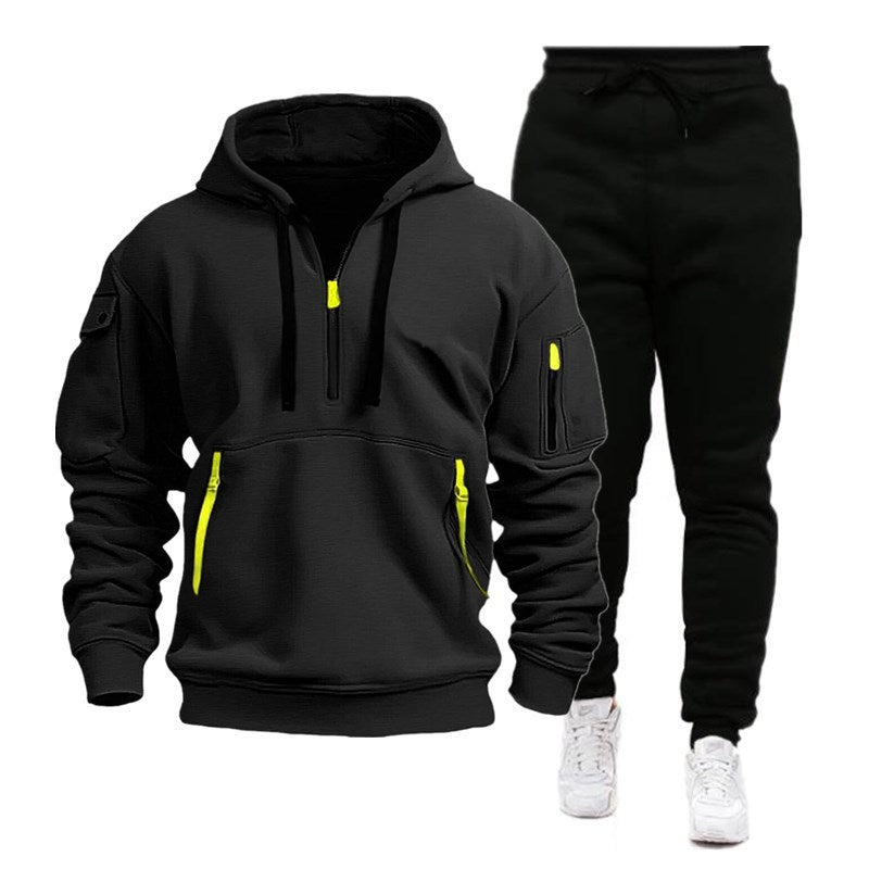 Men's Tracksuit 2 Pieces Set S-3XL Zip Up Hoodie Sweatsuits Athletic Jogging Suit Set Casual Outfit with Pockets