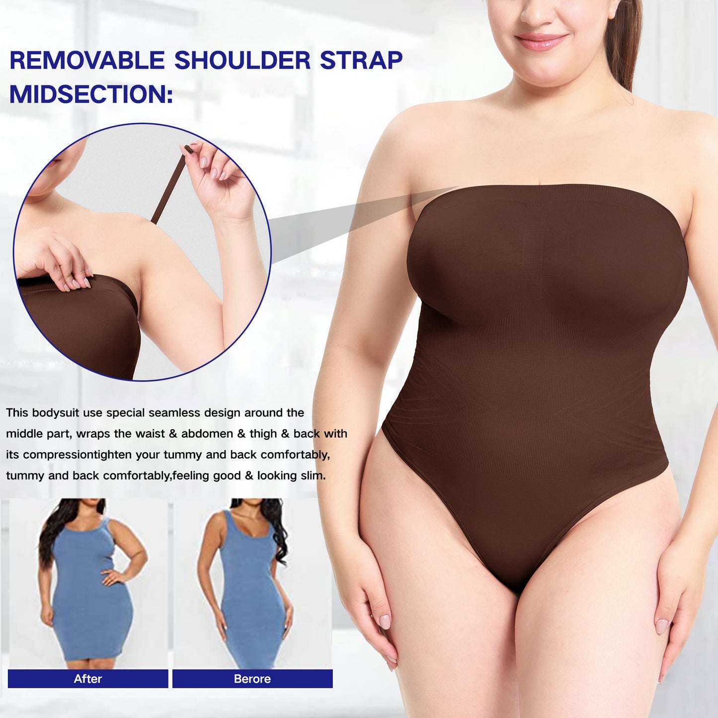 Slim bodysuit for women seamless corset belly contracting hip lifting T-back body shaping one-piece underwear women slim fit corset