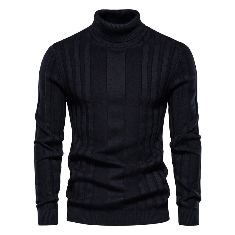 Mens Sweaters Turtleneck Cable Knitted Pullover Long Sleeve Slim Fit Chunky Casual Fall Winter Warm Cardigans