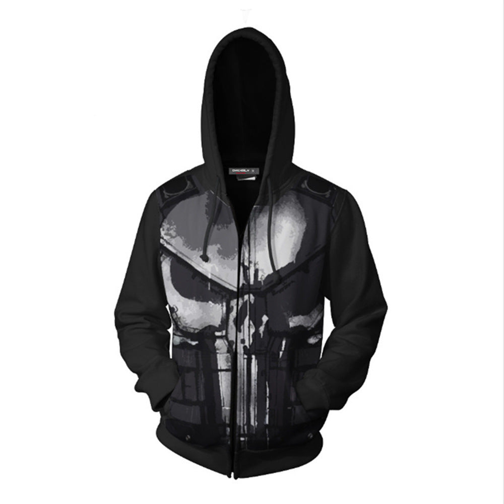 Men's hoodie Marvel Punisher print casual fashion brand S-5XL