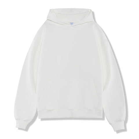 Mens Hooded Sweatshirt Long Sleeve Solid Knitted Hoodie Pullover Sweater