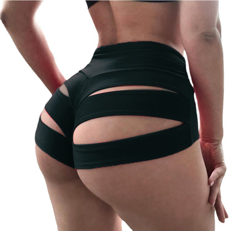 Sexy High Waist Hollow out Yoga Shorts Sexy Shorts Fashionable Breathable to Create Charming Body M-5XL