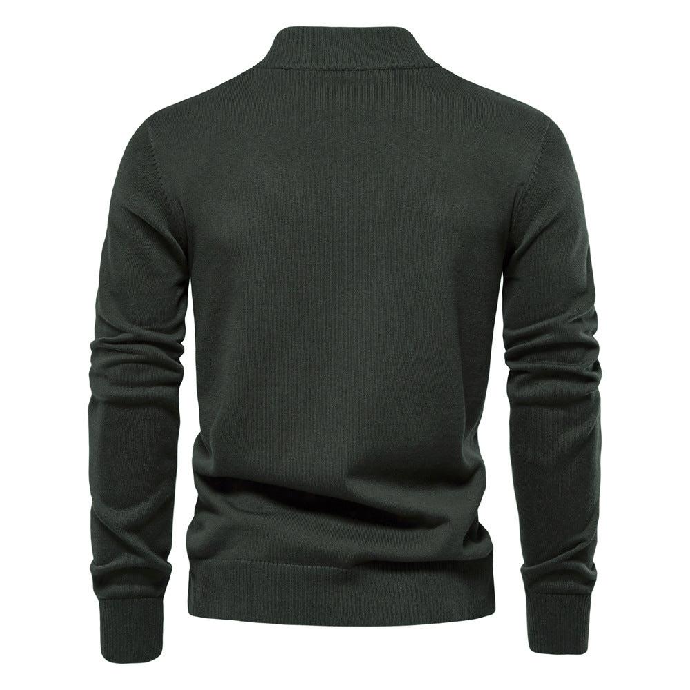 Men's sweater cotton cardigan high quality business casual solid color autumn and winter S-2XL