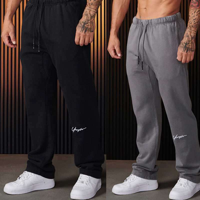 Youngla Men's Sports Pants American Style Sports Casual Straight Trousers Gym Running Training Pants