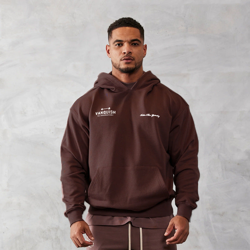 Vanquish Spring and Autumn New Men's Sports Fitness Oversized Pullover Hoodie High Quality Cotton Sweater