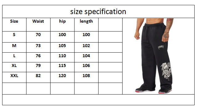 YOUNGLA Men's sweatpants American style athleisure straight leg pants gym running training pants