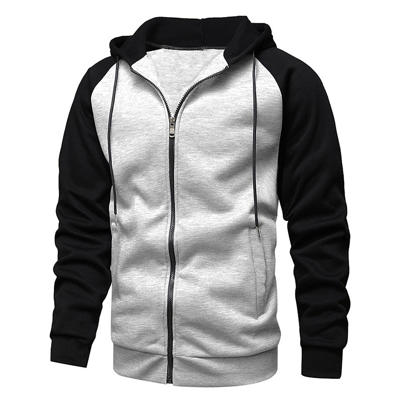 Men's fleece sweatshirts, trendy loose solid color warm hoodies, large sizes M-3XL