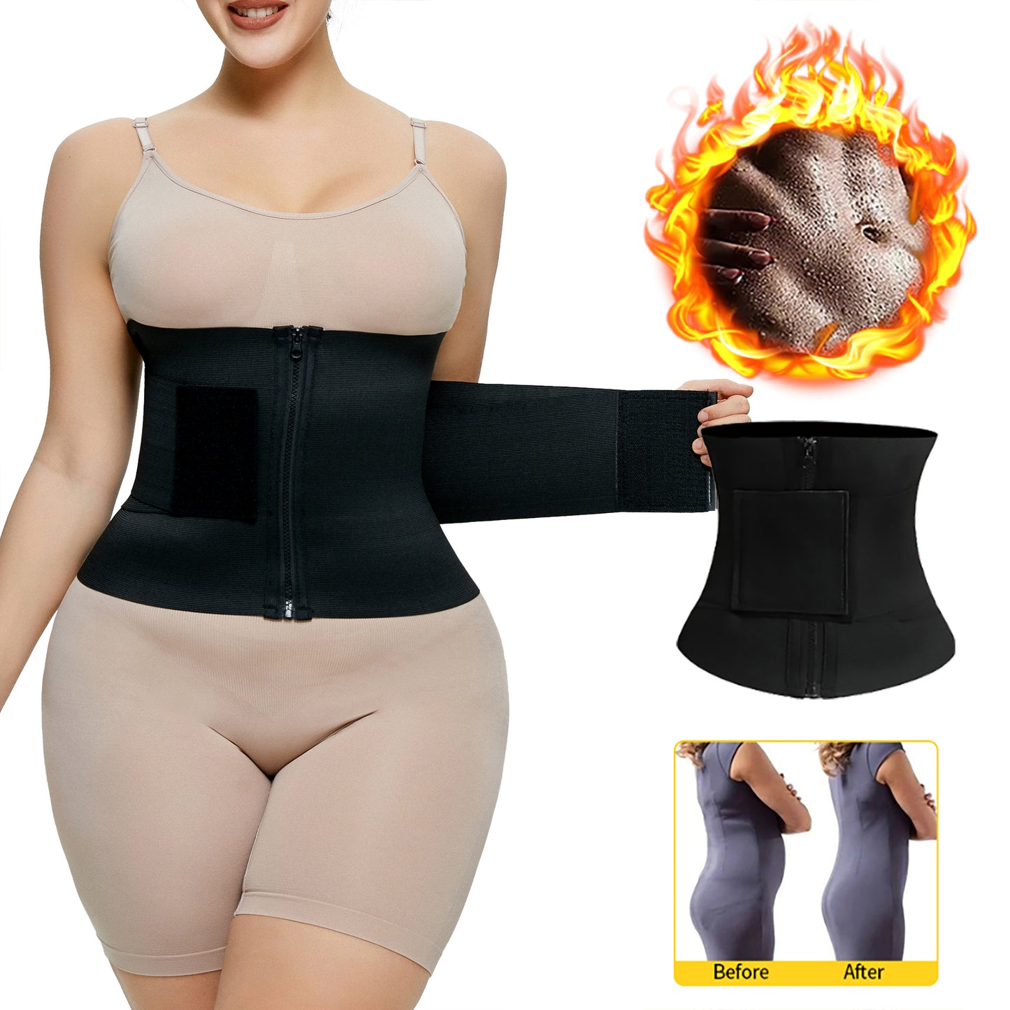 Slim Bodysuit for Women Slim Bodysuit for Women plus Size Girdle Belt Female Belly-Flattening Tool Postpartum Waist-Slimming Strong Girdle Belly Band Waist Trainer