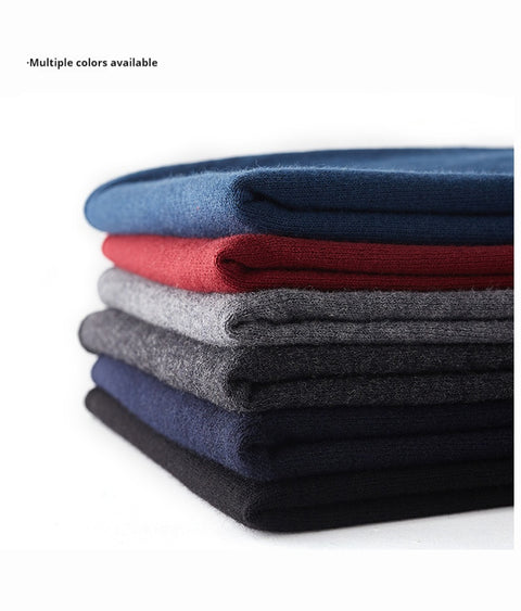 Men's Sweater 100% Pure Cardigan Autumn Winter Crew Neck Sweater Men's Thermal Base Layer