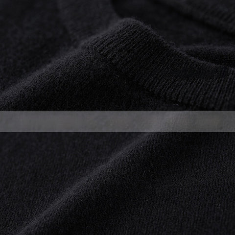 Men's Sweater 100% Pure Cardigan Autumn Winter Crew Neck Sweater Men's Thermal Base Layer