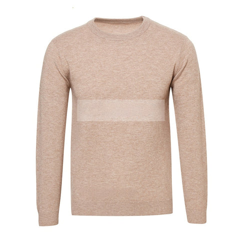 Men's Sweater 100% Pure Cardigan Autumn Winter Crew Neck Sweater Men's Thermal Base Layer