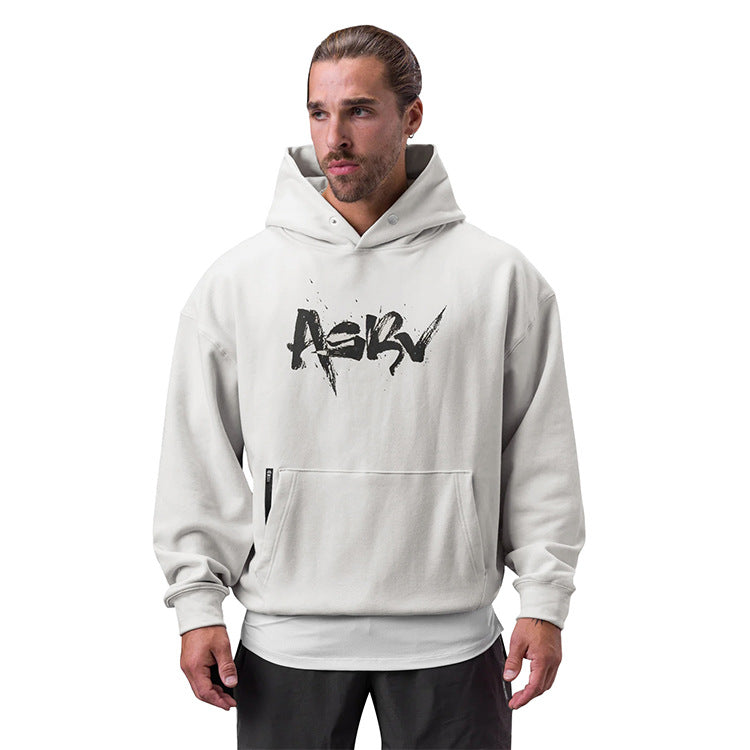 Men's Sweatshirts Trendy Loose Cotton Solid Color Warm Hoodies Large Sizes M-3XL