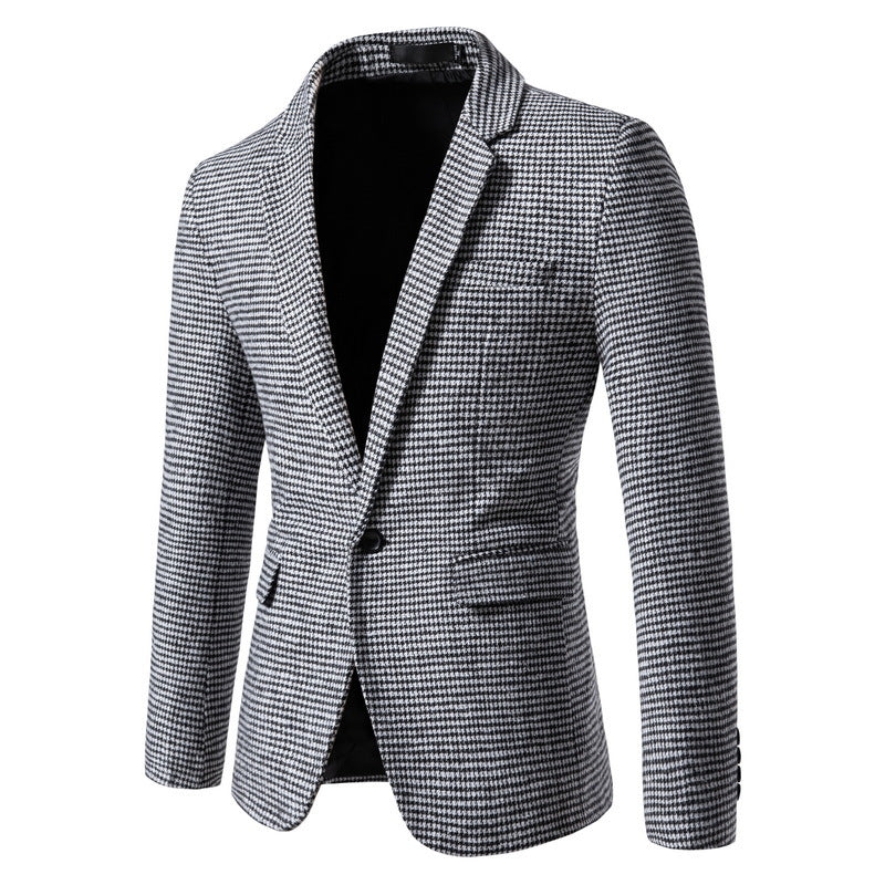 Men's Jackets Knitted Slim Fit Suit M-3XL