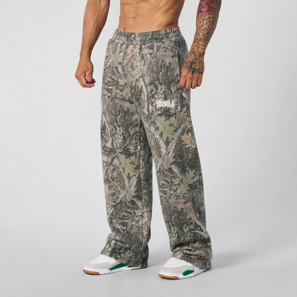 Youngla American Fashion Brand Casual Pants Digital Camouflage Printing Straight-Leg Trousers Sports Fitness Loose Wide Leg Pants