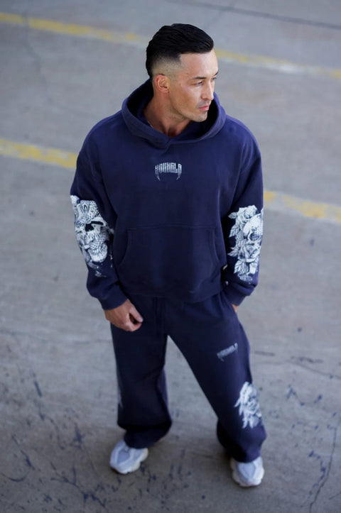 Youngla American Style Retro Fashion Brand Men's Hooded Sweater Autumn and Winter New Sports and Fitness Running Training Hoodie