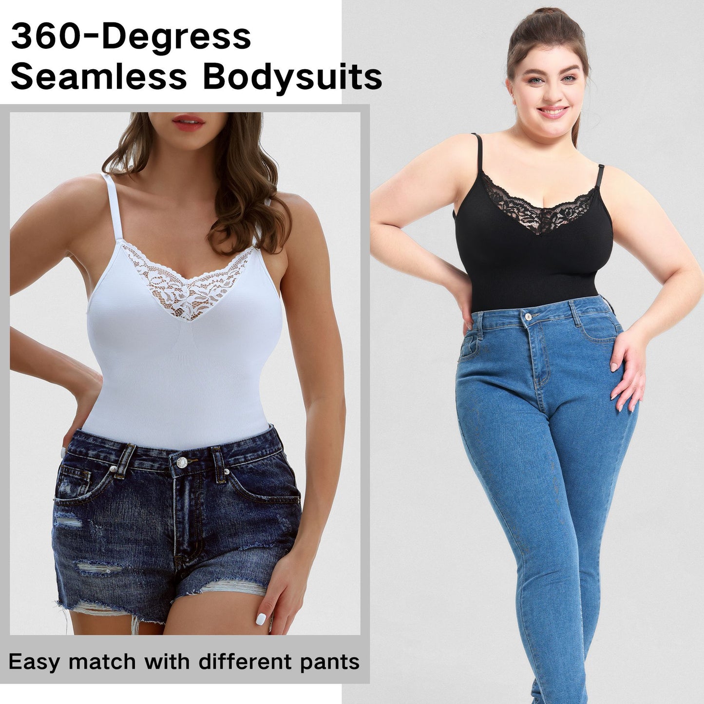 Slim bodysuit for women Patent style jumpsuit plus size lace T-shaped open-end belly contracting jumpsuit suspender shapewear