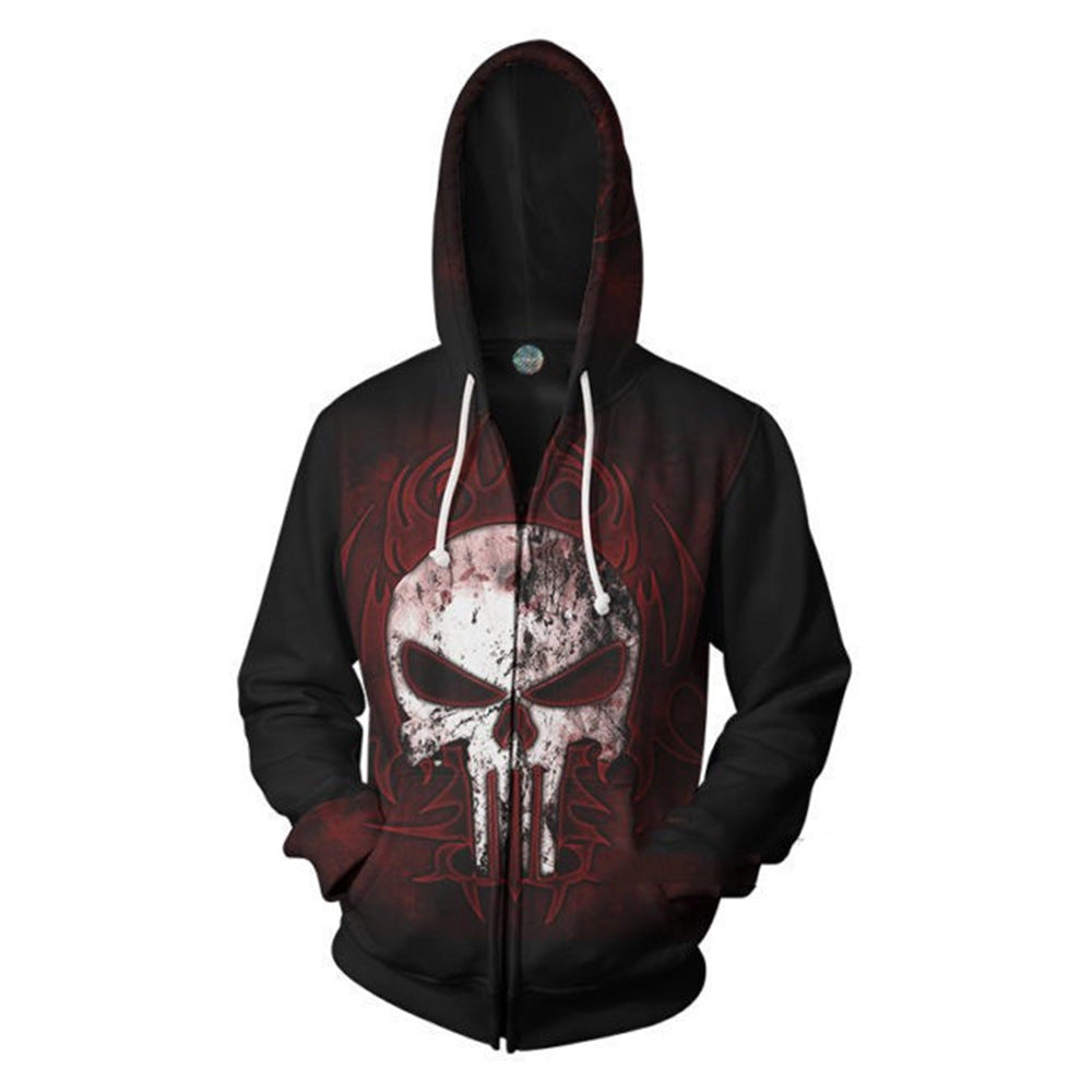 Men's hoodie Marvel Punisher print casual fashion brand S-5XL