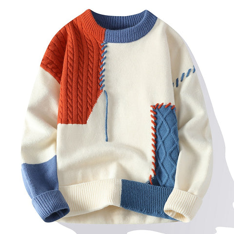 Men's Knitted Casual Crew Neck Sweater – Soft & Comfortable Everyday Essential