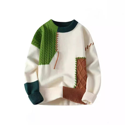Men's Knitted Casual Crew Neck Sweater – Soft & Comfortable Everyday Essential
