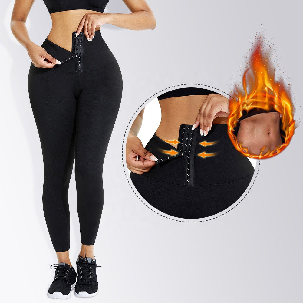 Slim Bodysuit for Women Slim Bodysuit for Women plus Size High Top Sports Belly Tight Pants Outer Wear Breasted Corset Bottoming Shark Pants Leggings