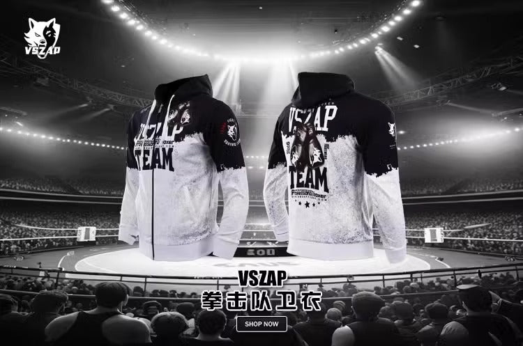 Vszap Boxing Suit Combat Training UFC Sweater Men's and Women's Muay Thai Fight Competition Quick-Drying Sports MMA Autumn Coat