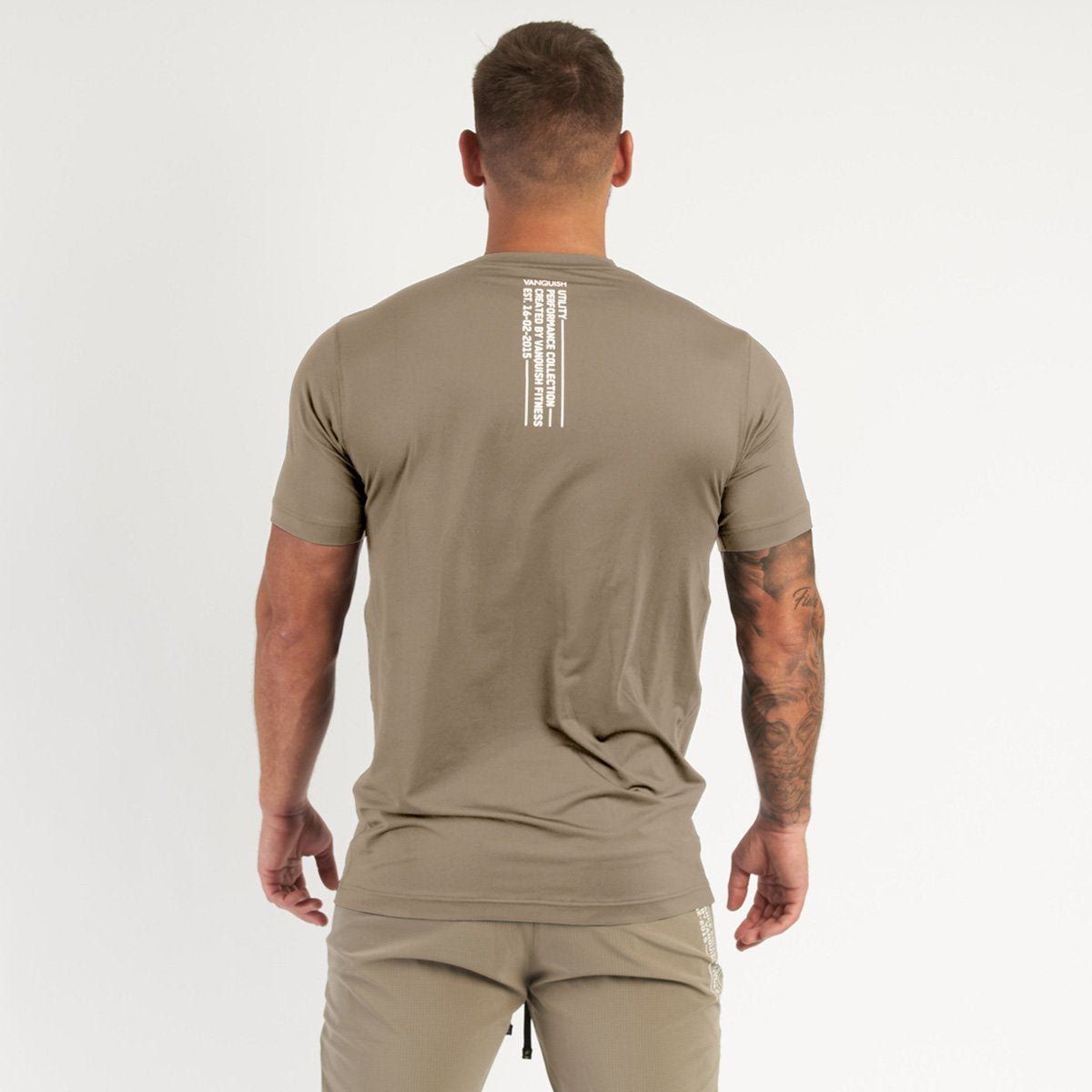 Vanquish Men's Cotton T-shirt Slim Fit Crew Neck Casual Patchwork Short Sleeve Gym Sports Training Wear