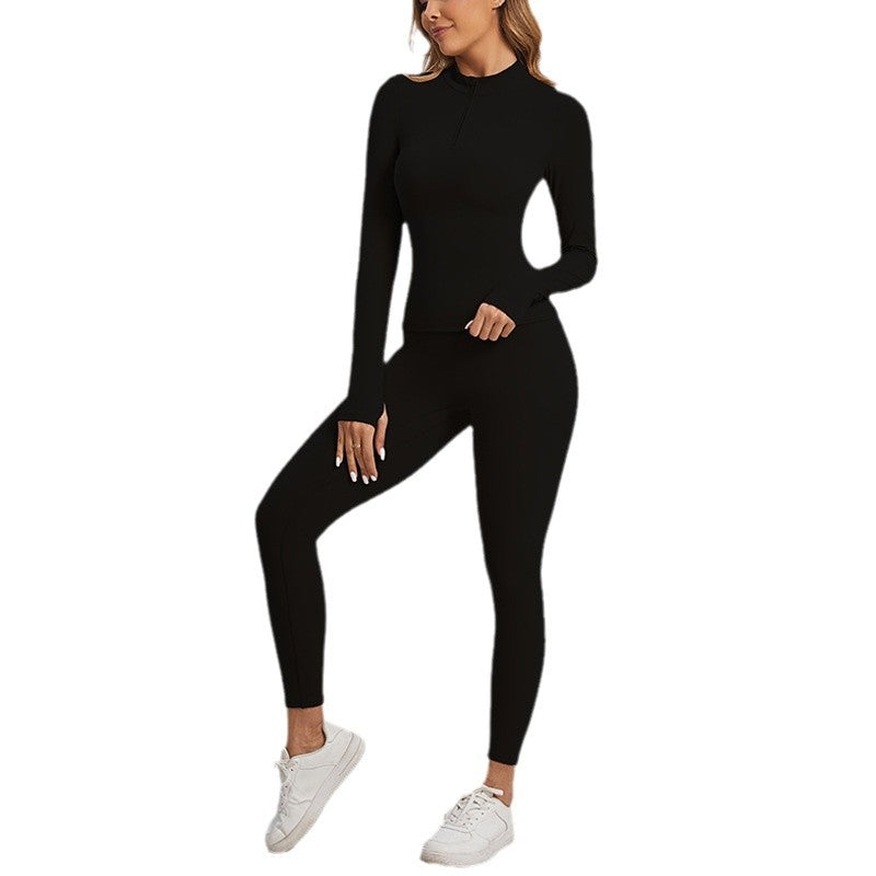 leggings For Women Sports Long Sleeve Slim-Fit Yoga Wear Sets Outdoor Running Sports Workout Clothes Suit