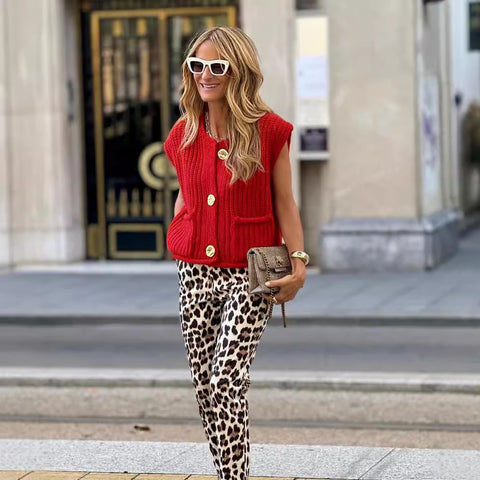Women's Loose Knit Sweaters with Three-Quarter Sleeves