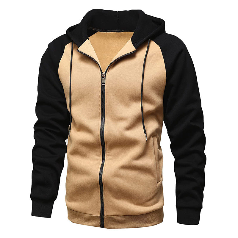 Men's fleece sweatshirts, trendy loose solid color warm hoodies, large sizes M-3XL