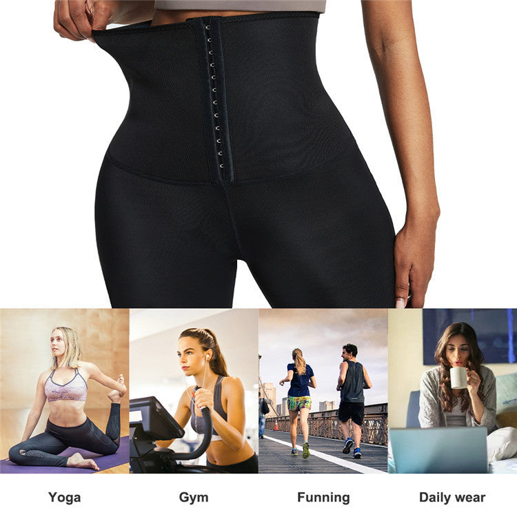 Slim Bodysuit for Women Slim Bodysuit for Women plus Size High Top Sports Belly Tight Pants Outer Wear Breasted Corset Bottoming Shark Pants Leggings