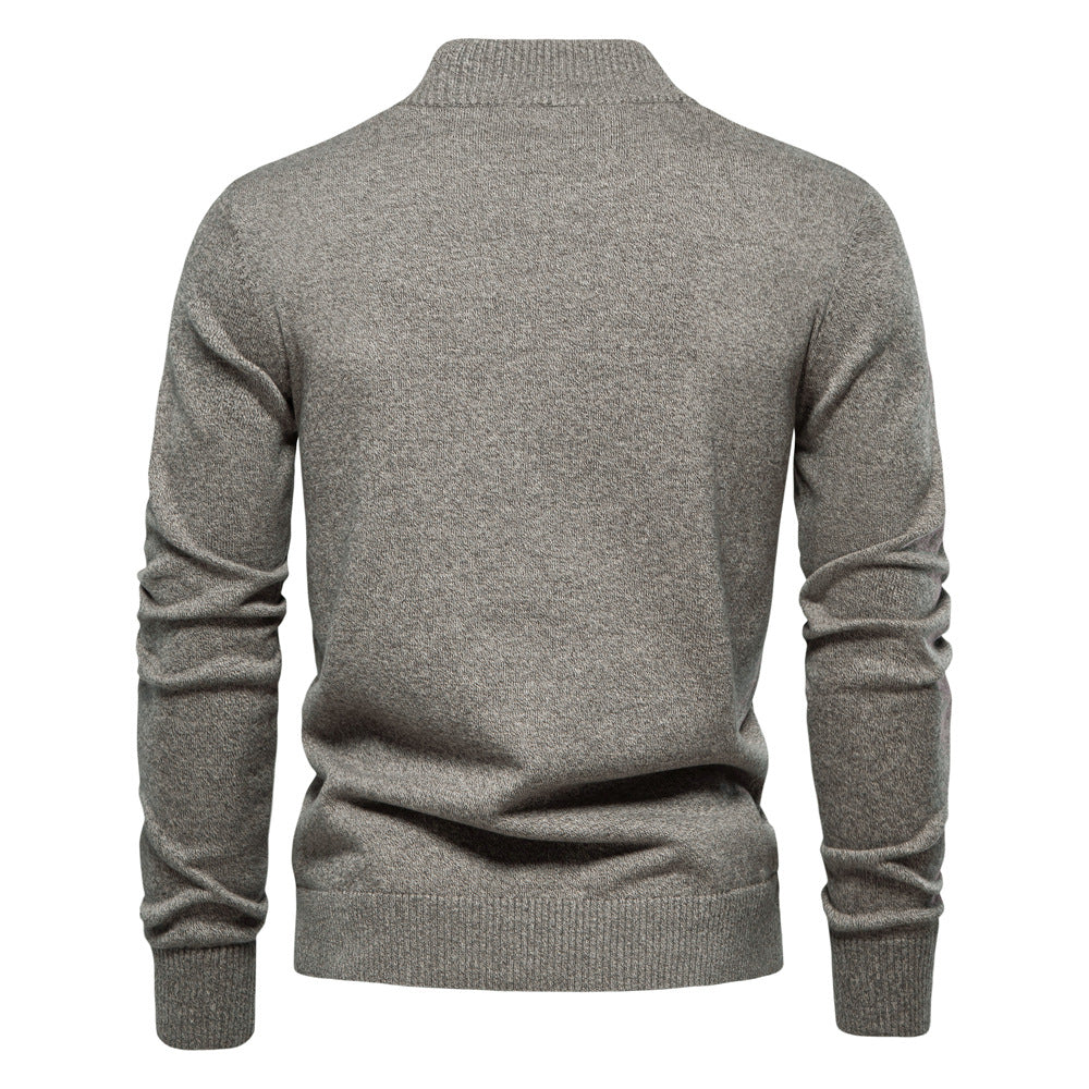 Men's sweater cotton cardigan high quality business casual solid color autumn and winter S-2XL