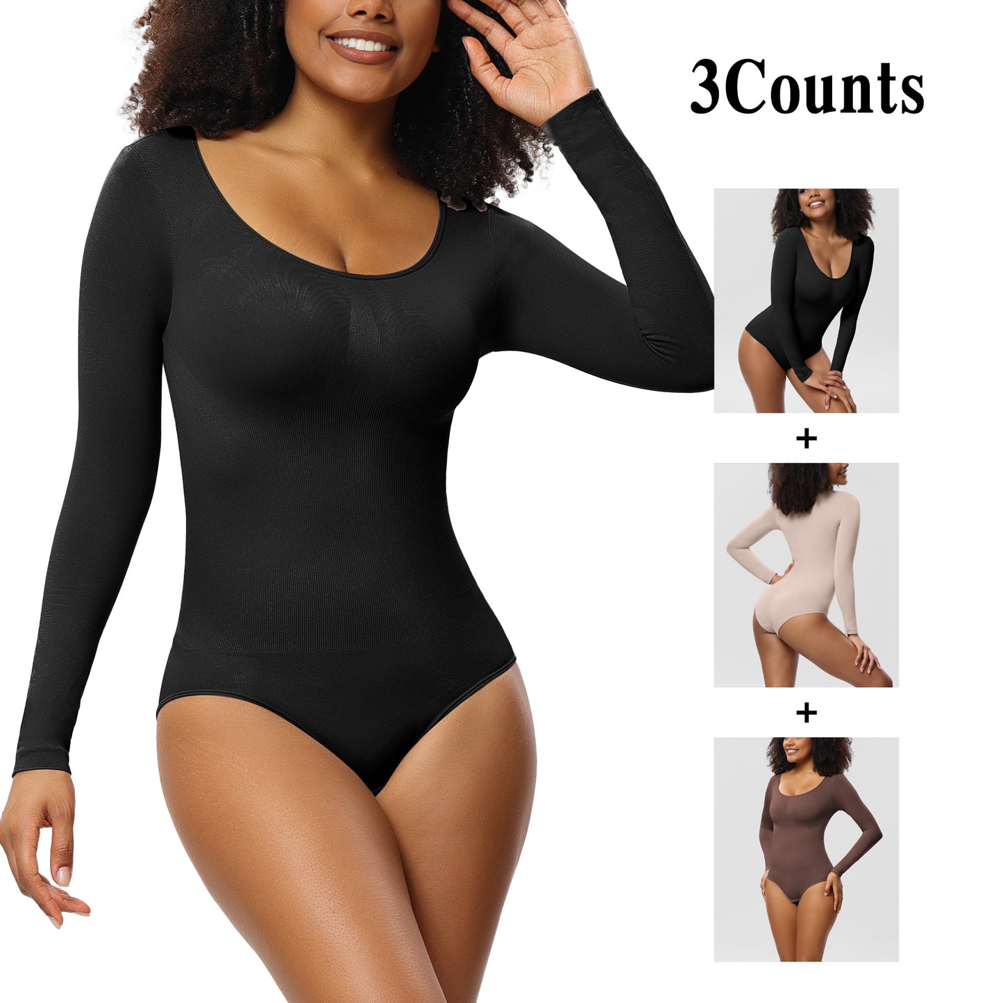 Slimming Bodysuit for Women Slimming Bodysuit for Women Bodysuit Women Bottoming Shirt Long Sleeve Corset Romper Underwear Body Shaper Seamless One-Piece Corset