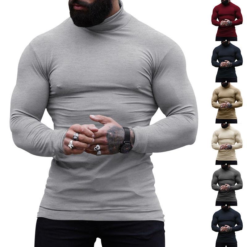 Men's Mock Turtleneck Sweater Long Sleeve Slim Fit Lightweight Soft Casual Pullover Stretch Knit Top