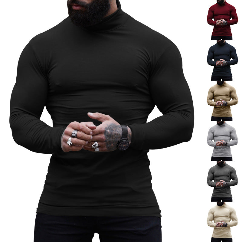 Men's Mock Turtleneck Sweater Long Sleeve Slim Fit Lightweight Soft Casual Pullover Stretch Knit Top