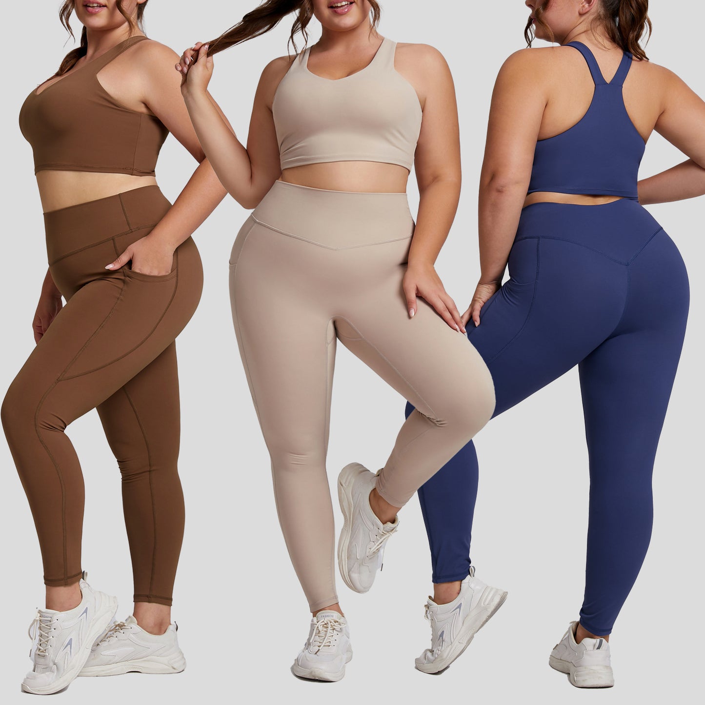 Leggings for Women Sexy plus Size Yoga Wear Suit Women's Tight Sportswear Two-Piece Bra Yoga Pants