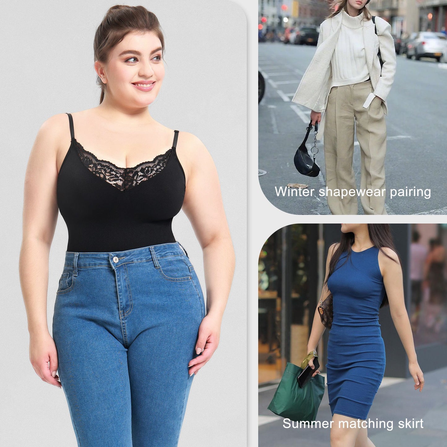 Slim bodysuit for women Patent style jumpsuit plus size lace T-shaped open-end belly contracting jumpsuit suspender shapewear