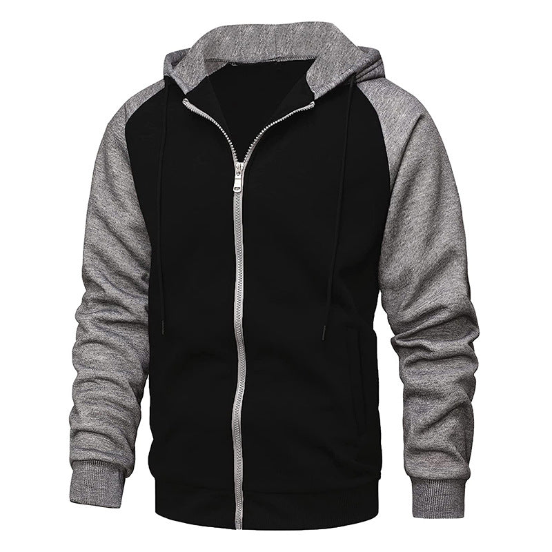 Men's fleece sweatshirts, trendy loose solid color warm hoodies, large sizes M-3XL