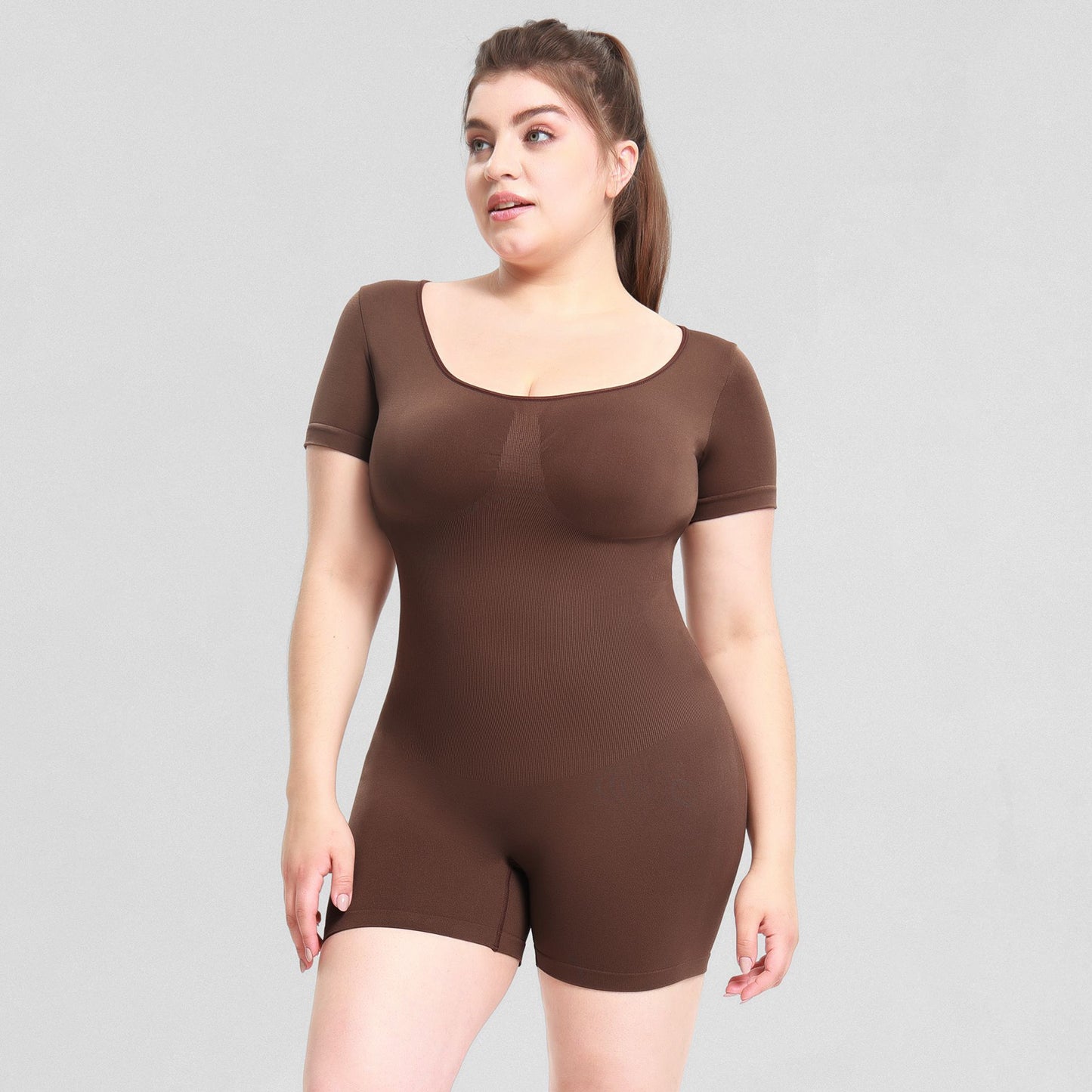 Slim Bodysuit for Women Slim Bodysuit for Women Girdle Jumpsuit Adult Women Outer Wear Bodybuilding Jumpsuits Short Sleeve Corset Hip Lifting Bodysuit