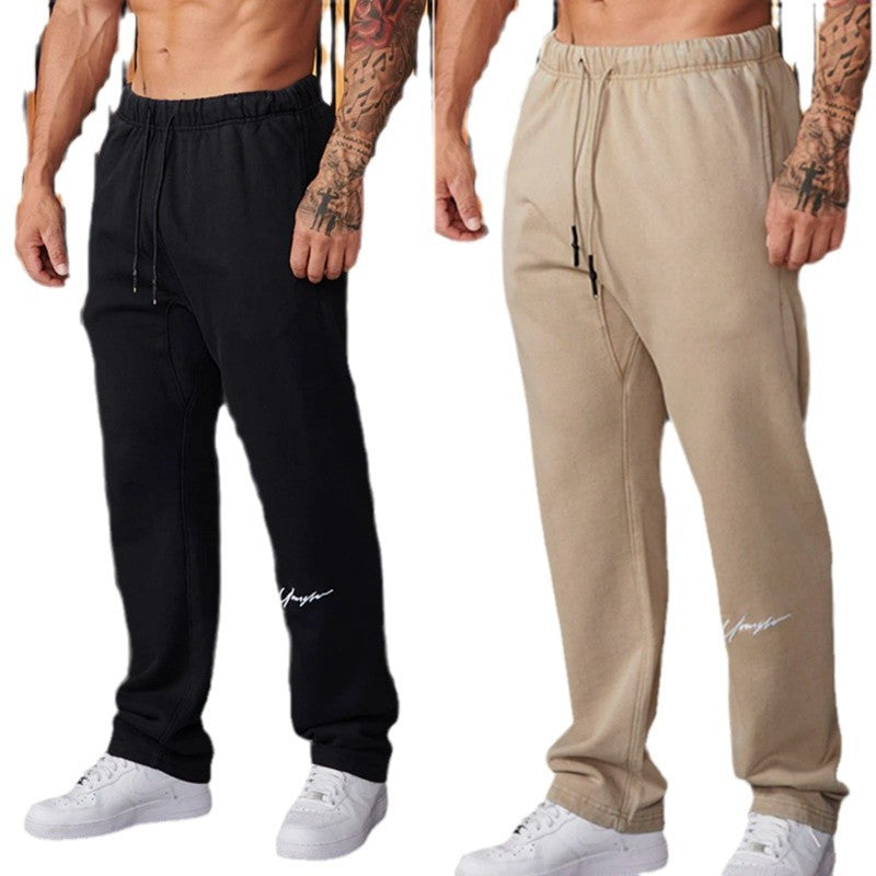 Youngla Men's Sports Pants American Style Sports Casual Straight Trousers Gym Running Training Pants