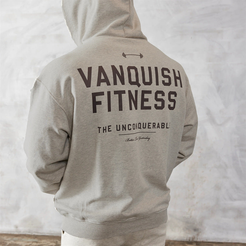 Vanquish Spring and Autumn New Men's Sports Fitness Oversized Pullover Hoodie High Quality Cotton Sweater