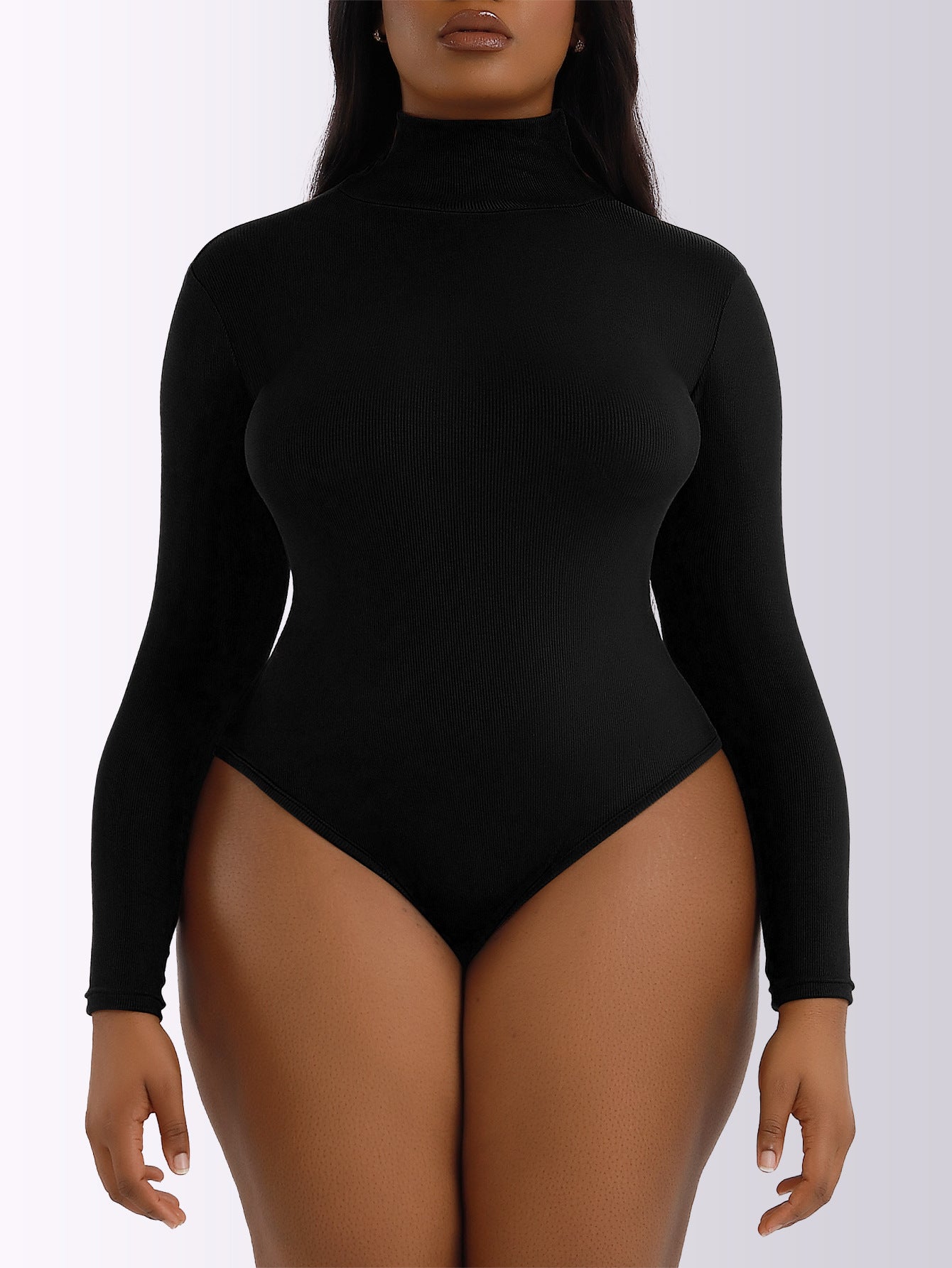 Slim Bodysuit for Women  Rompers Women Turtleneck Bottoming Shirt Long Sleeve Jumpsuit Long Sleeve Bodysuit