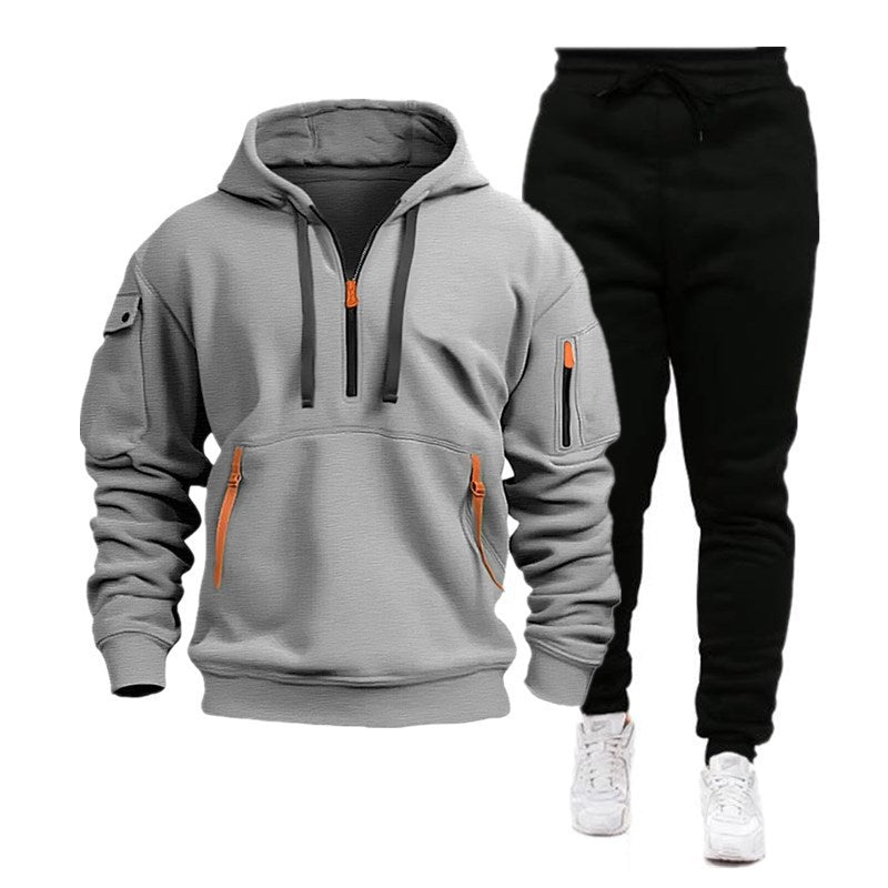 Men's Tracksuit 2 Pieces Set S-3XL Zip Up Hoodie Sweatsuits Athletic Jogging Suit Set Casual Outfit with Pockets