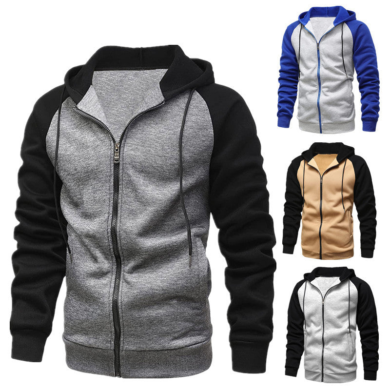 Men's fleece sweatshirts, trendy loose solid color warm hoodies, large sizes M-3XL