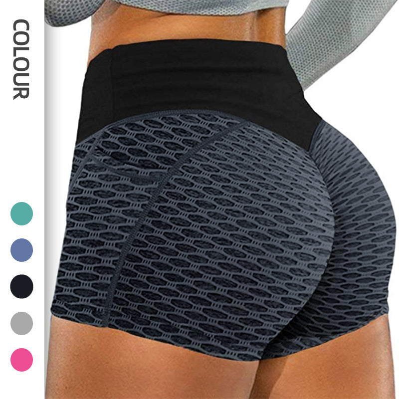 Leggings For Women plus Size Honeycomb Yoga Shorts Women's Sports Jacquard Shorts Honeycomb Pocket Fitness Yoga Shorts