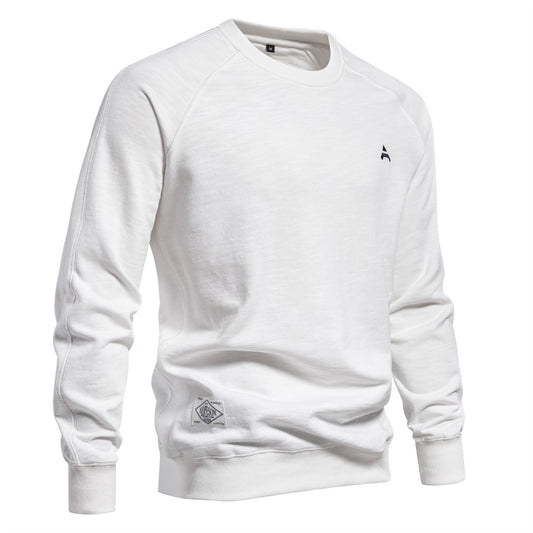 Men's crew neck sweatshirt Cotton warm trendy all-match autumn and winter S-2XL