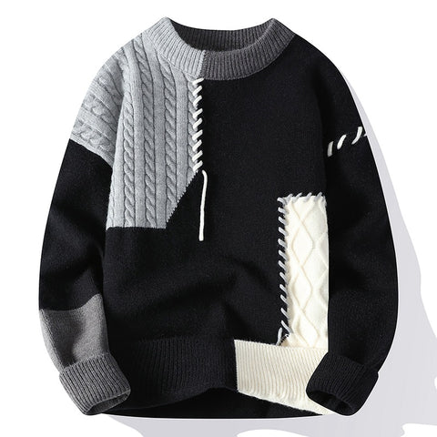 Men's Knitted Casual Crew Neck Sweater – Soft & Comfortable Everyday Essential