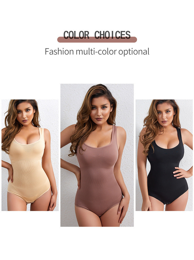 Slim Bodysuit for Women Belly and Waist Shaping Triangle Jumpsuit Seamless Hip-Lift and Belly Shaping Tight One-Piece