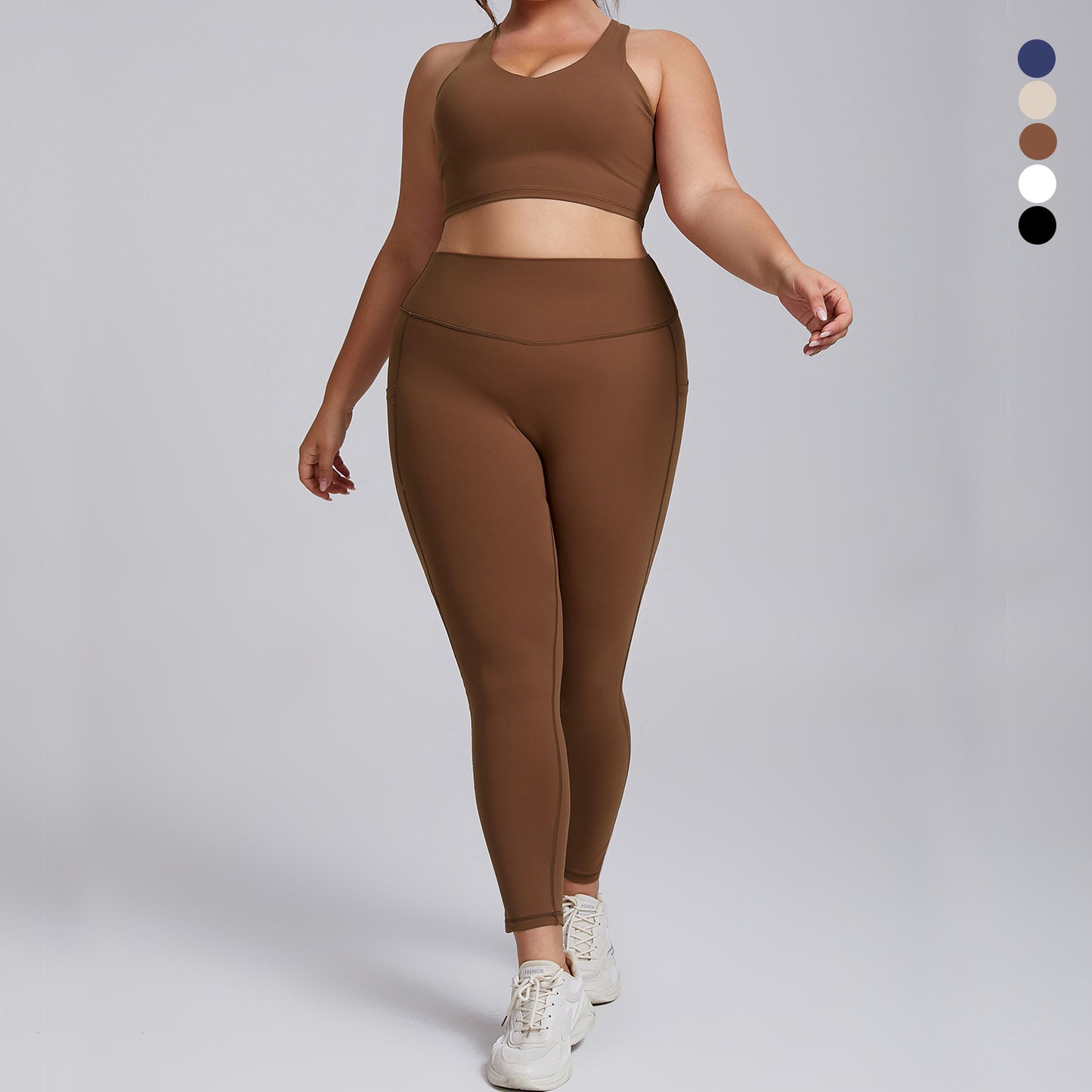 Leggings for Women Sexy plus Size Yoga Wear Suit Women's Tight Sportswear Two-Piece Bra Yoga Pants