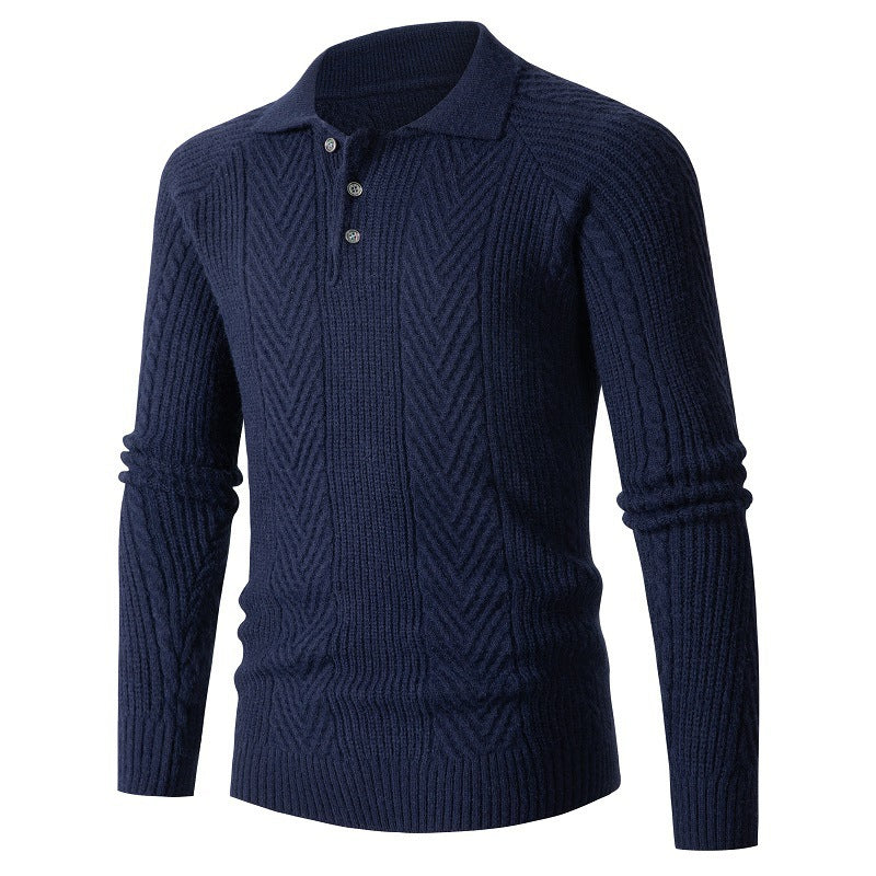 Mens Knitted Sweaters Cardigan Sweater Vintage Striped V-Neck Long Sleeve Button Down M-3XL