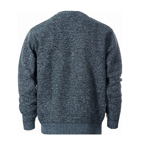 Men's Knitted fleece-lined Cardigan V-neck Knitted Sweater for Middle-aged and Elderly Business Casual Sweater